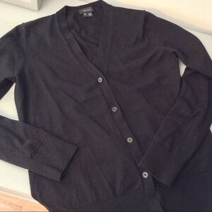 Theory fitted v-neck cardigan sz small, stretchy wool